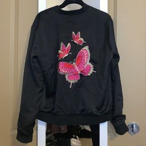 Cute butterfly bomber jacket